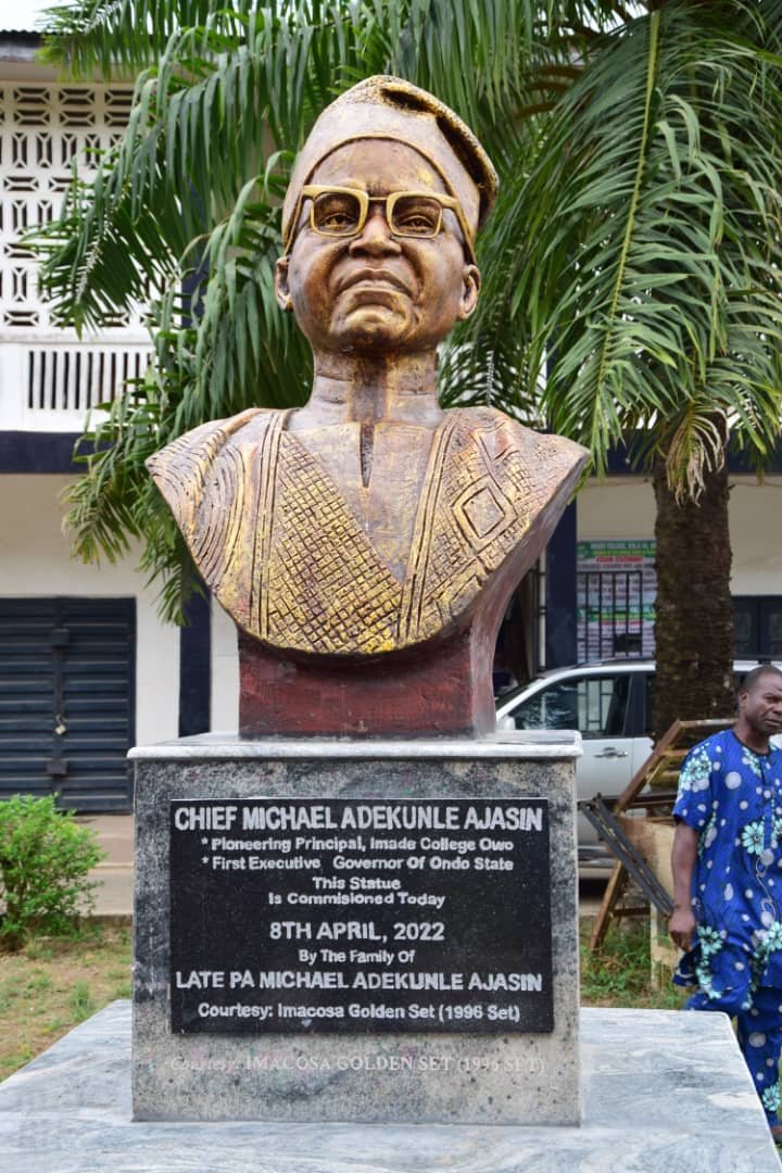 The remodeled and donation of the Image of the College student statue and that of the Chief Micheal Adekunle Ajasin, the first native Principal and First Executive Governor of Ondo (Ekiti included) State was unveiled on the 8th of April 2022. Done by:- The Golden Set of 1996 Year Set Coordinator: Mr. Briggs Olanrewaju